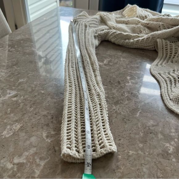 Elegant Cream Open-Knit Women's Sweater - Picture 10 of 10